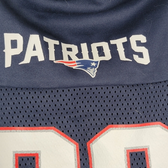 NFL Navy Blue Patriots Dog Jersey XL Athletic Football Fan Hunter - Picture 4 of 5